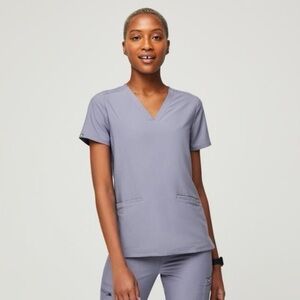 •FIGS• Casma Three-Pocket Scrub Top Technical Collection Vapor Blue PO# 2318